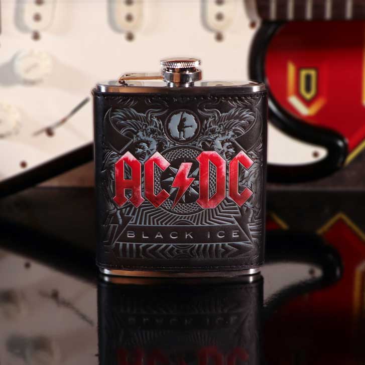 AC/DC Black Ice Hip Flask