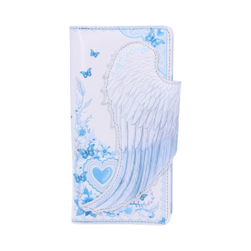 White Angel Wings Embossed Purse