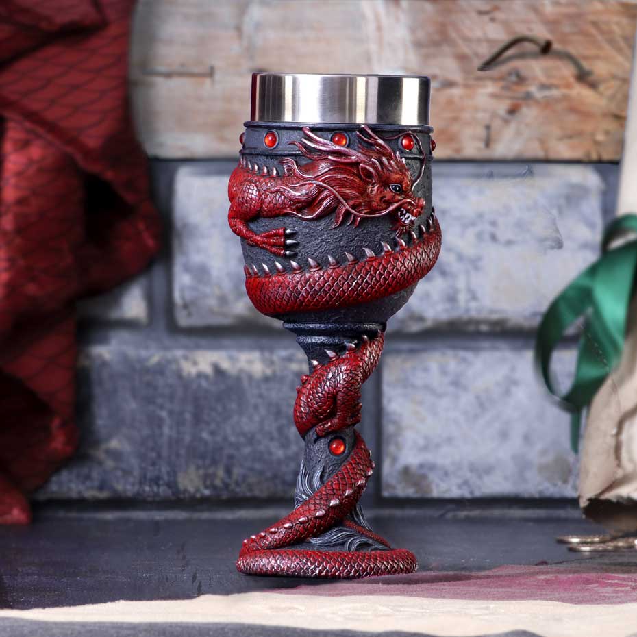 Dragon Coil Goblet Red