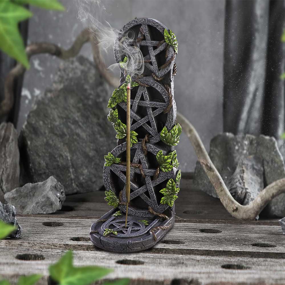 Aged Pentagram Incense Burner