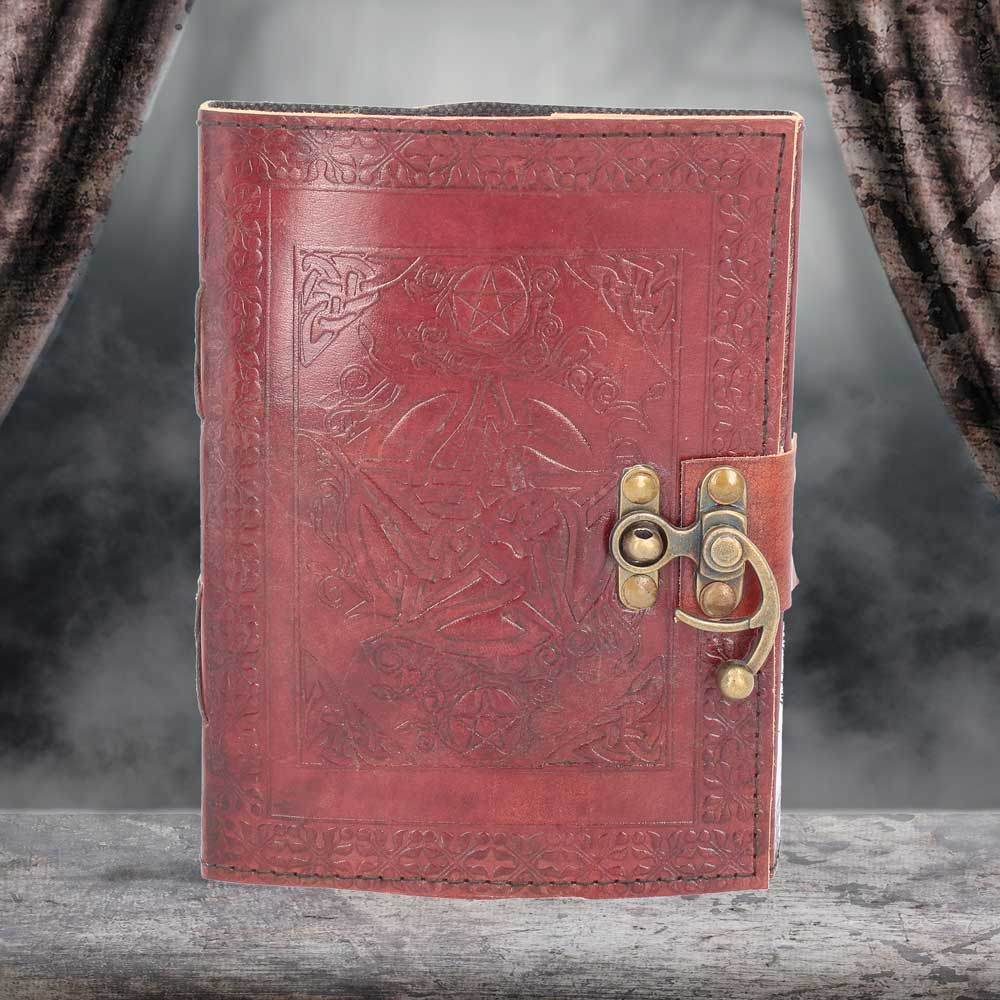 Pentagram Leather Journal w/lock