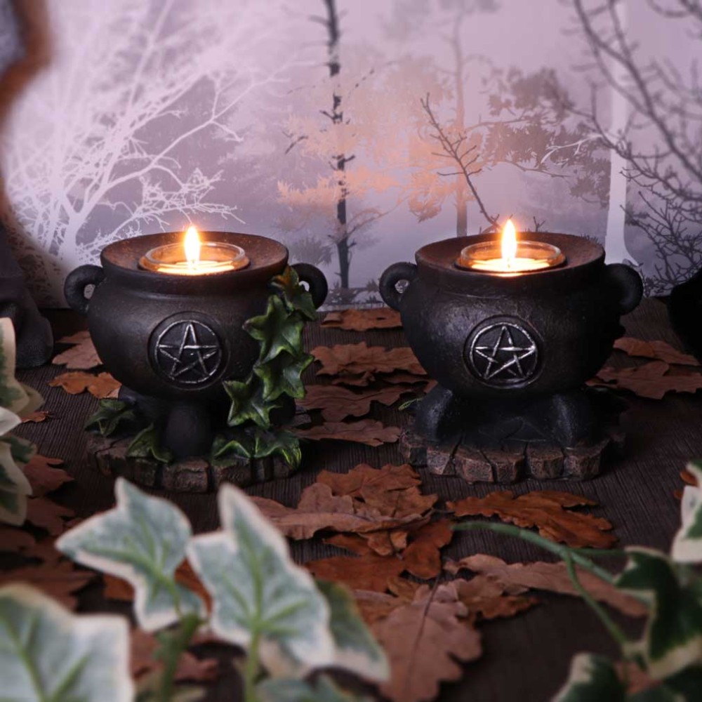 Ivy Cauldron Candle Holder (Set of 2)