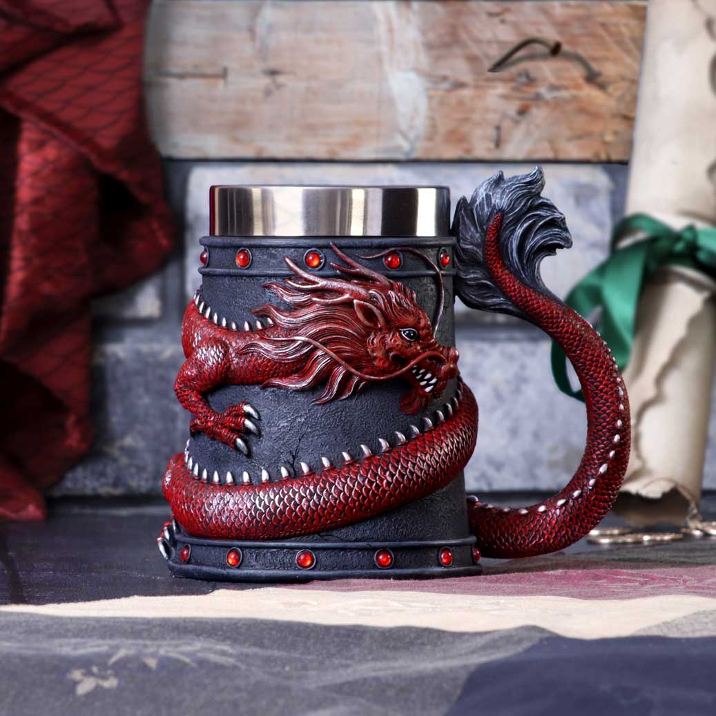 Dragon Coil Tankard Red