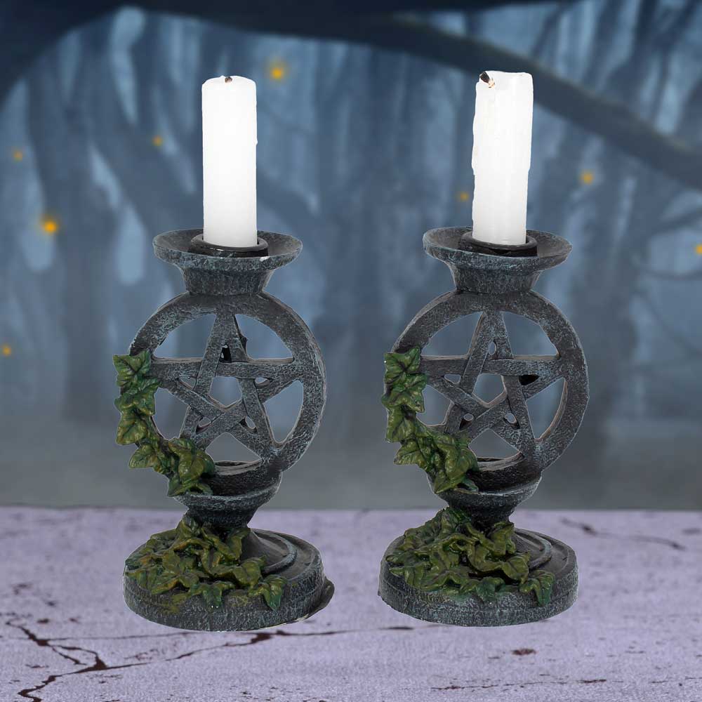 Aged Pentagram Candlesticks