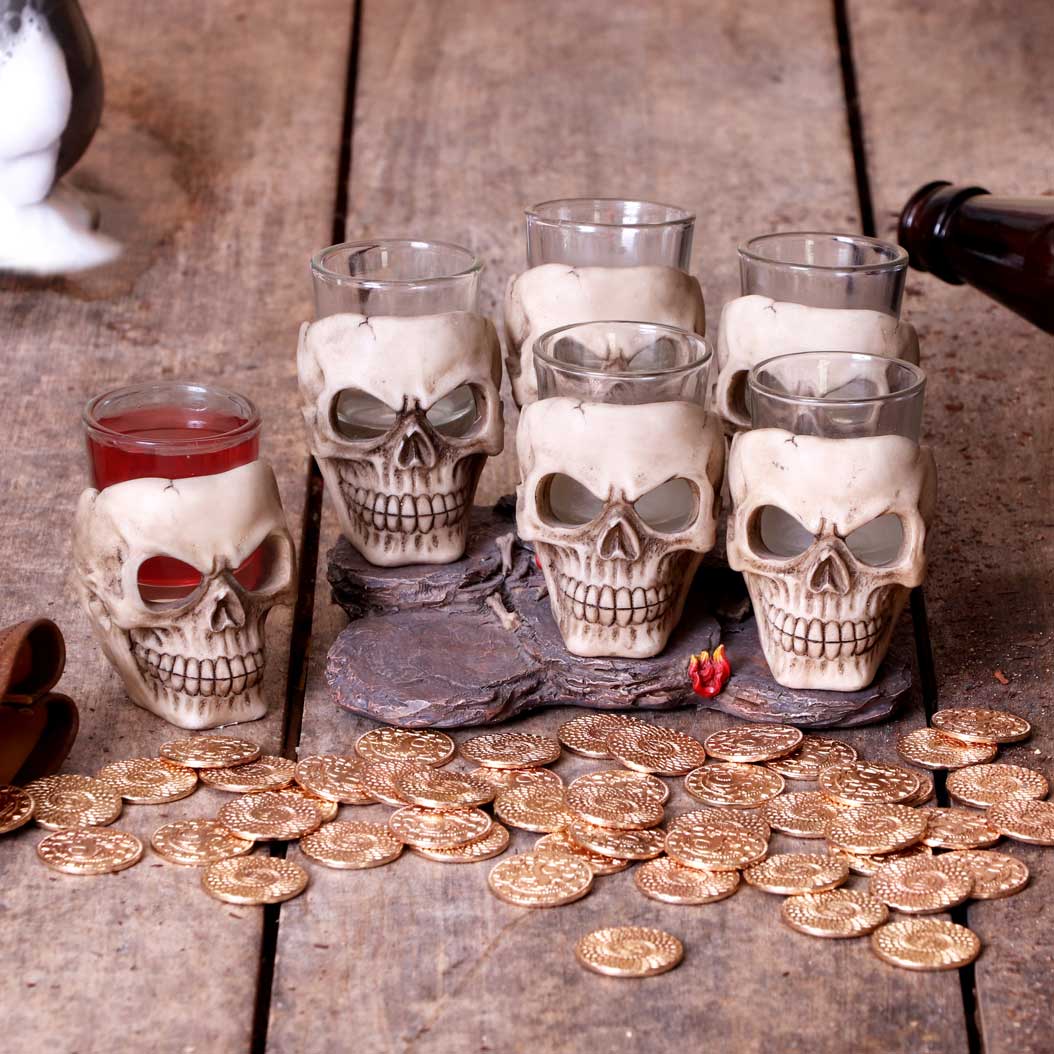 Six Shooter Skulls (Set of 6)