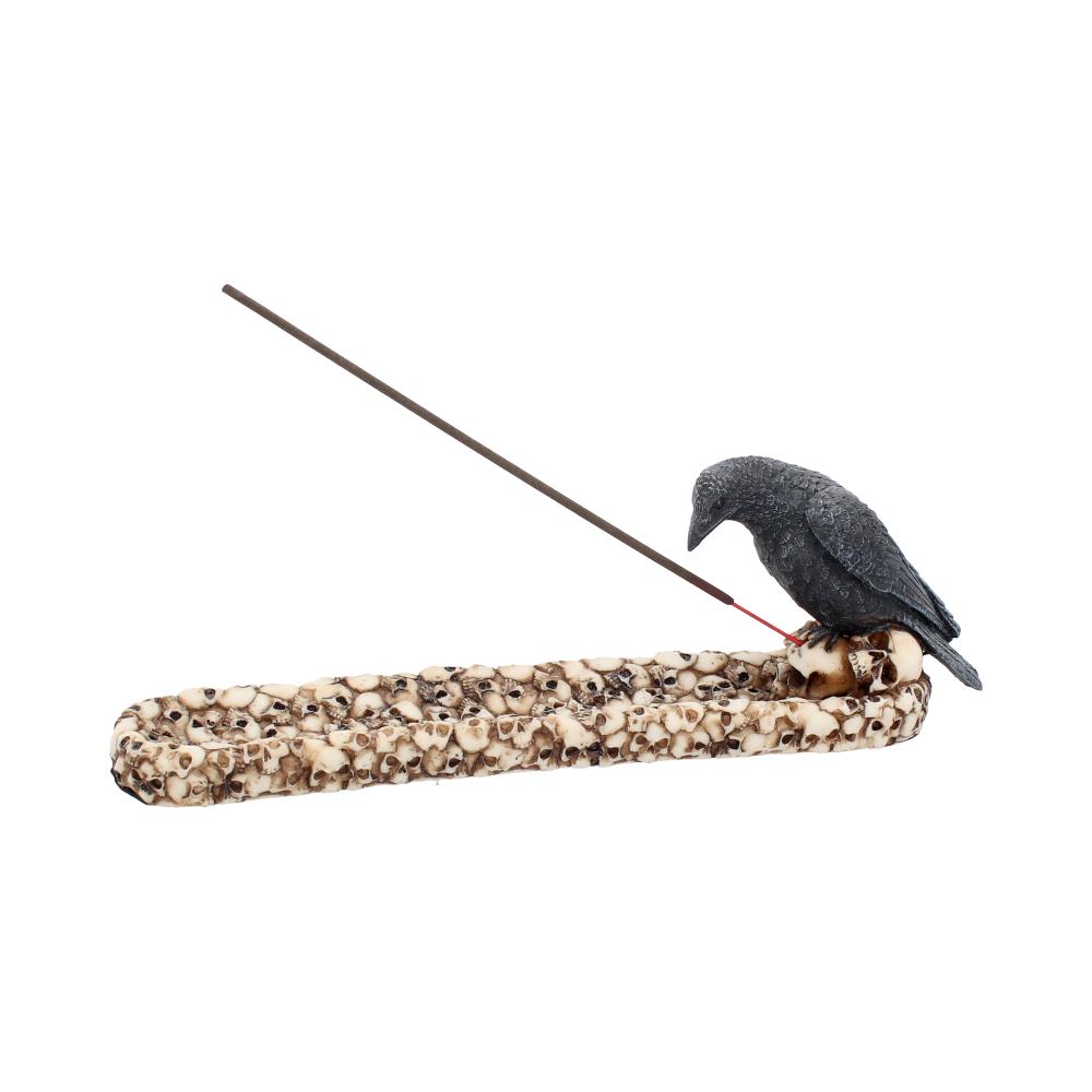 Raven Skull Incense Holder