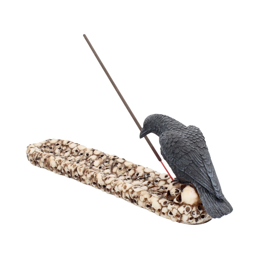 Raven Skull Incense Holder