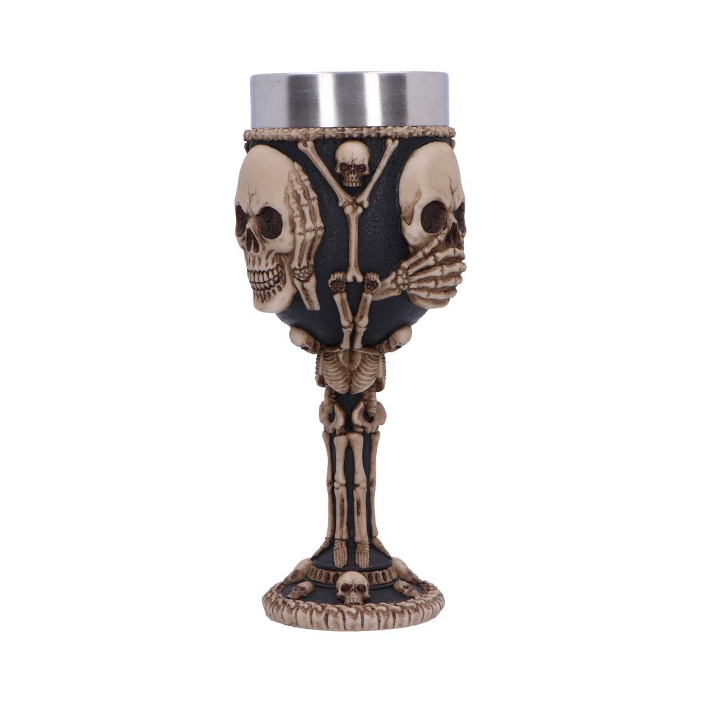 Three Wise Skeleton Goblet